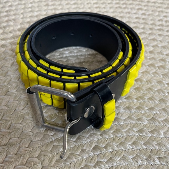 Yellow Studded Belt - Picture 2 of 6